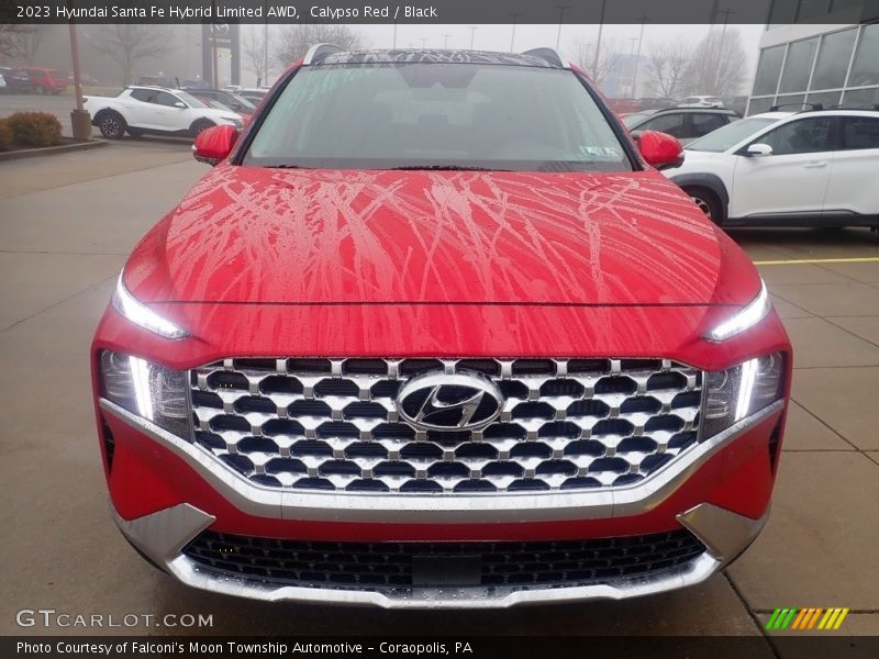 Calypso Red / Black 2023 Hyundai Santa Fe Hybrid Limited AWD