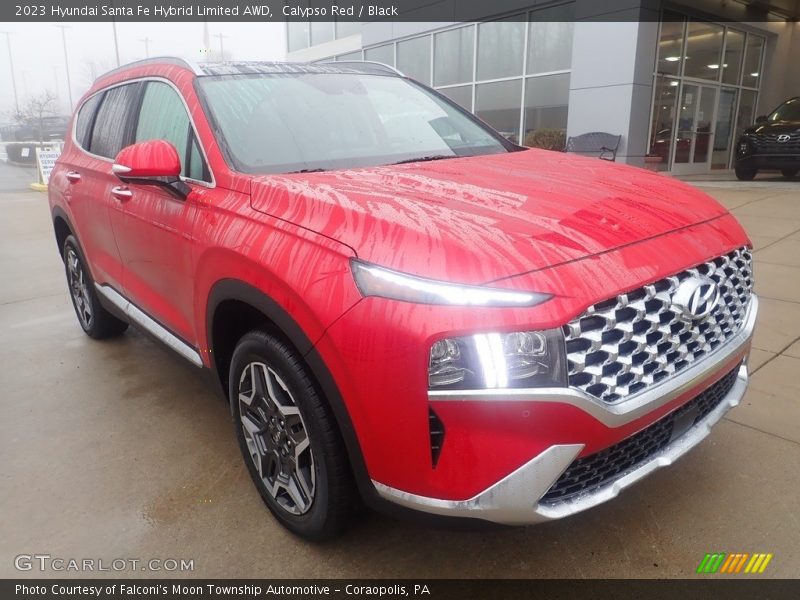 Calypso Red / Black 2023 Hyundai Santa Fe Hybrid Limited AWD