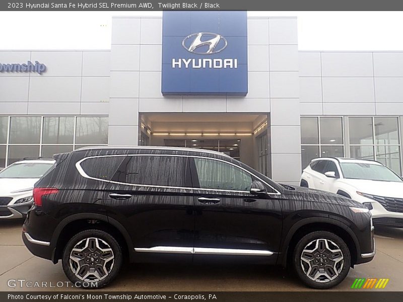 Twilight Black / Black 2023 Hyundai Santa Fe Hybrid SEL Premium AWD