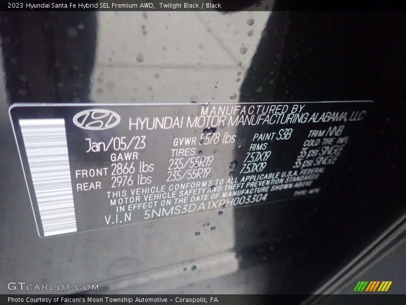 Twilight Black / Black 2023 Hyundai Santa Fe Hybrid SEL Premium AWD
