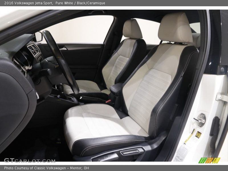 Pure White / Black/Ceramique 2016 Volkswagen Jetta Sport