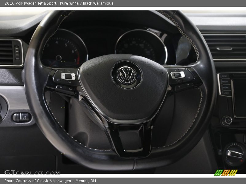 Pure White / Black/Ceramique 2016 Volkswagen Jetta Sport