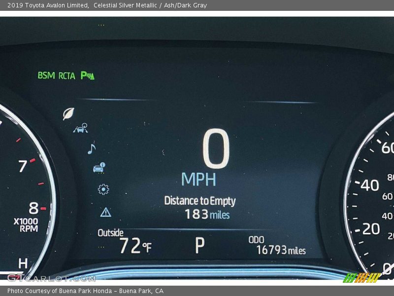 Celestial Silver Metallic / Ash/Dark Gray 2019 Toyota Avalon Limited