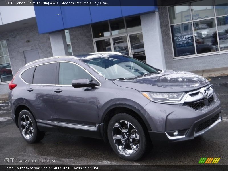 Modern Steel Metallic / Gray 2018 Honda CR-V Touring AWD