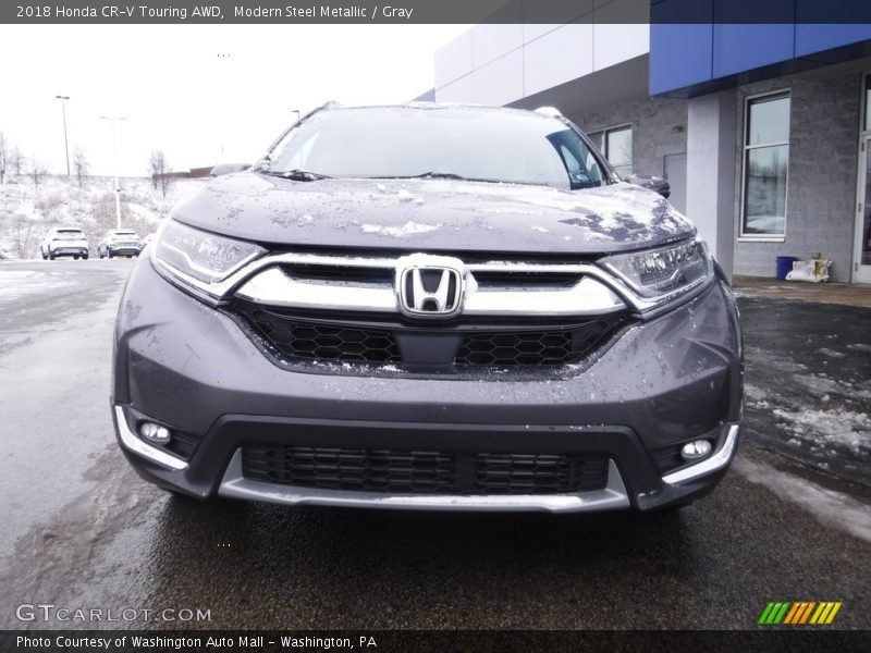 Modern Steel Metallic / Gray 2018 Honda CR-V Touring AWD