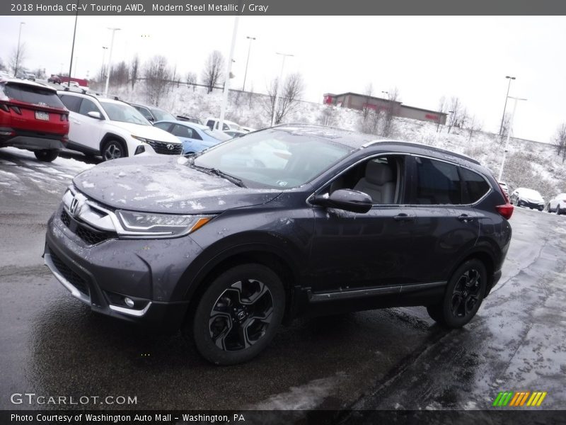Modern Steel Metallic / Gray 2018 Honda CR-V Touring AWD