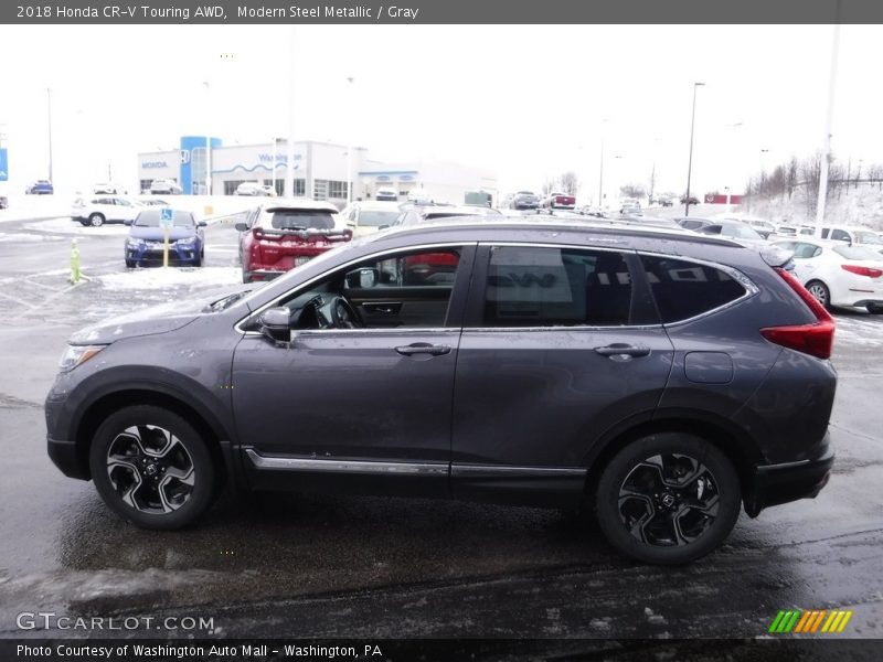 Modern Steel Metallic / Gray 2018 Honda CR-V Touring AWD