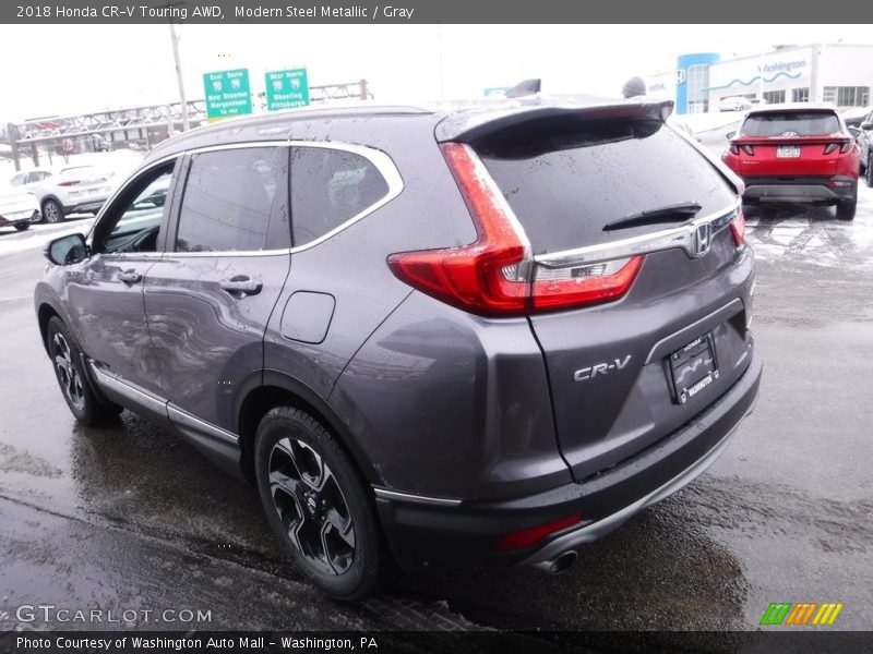 Modern Steel Metallic / Gray 2018 Honda CR-V Touring AWD