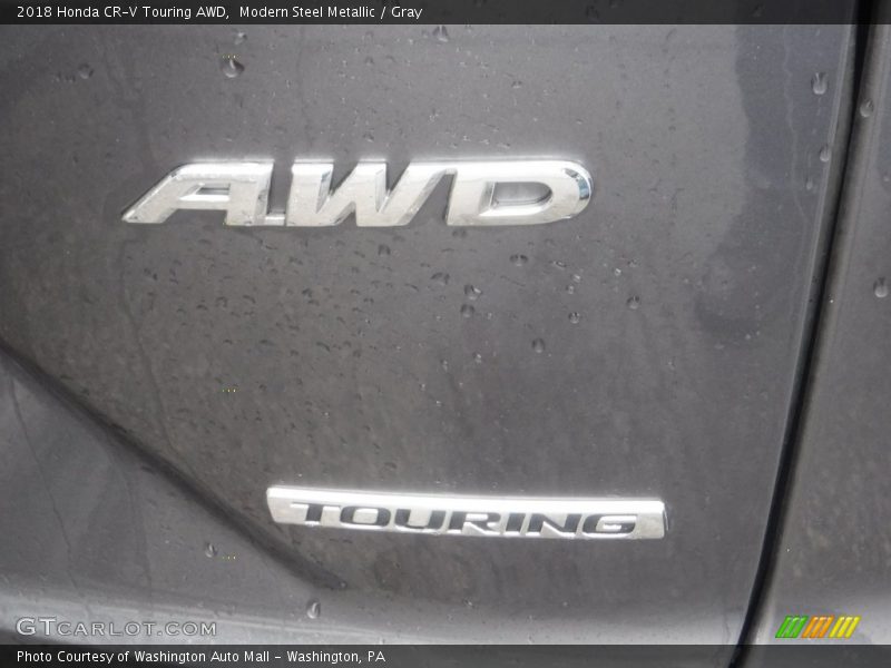 Modern Steel Metallic / Gray 2018 Honda CR-V Touring AWD