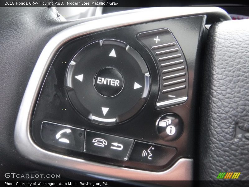 Modern Steel Metallic / Gray 2018 Honda CR-V Touring AWD