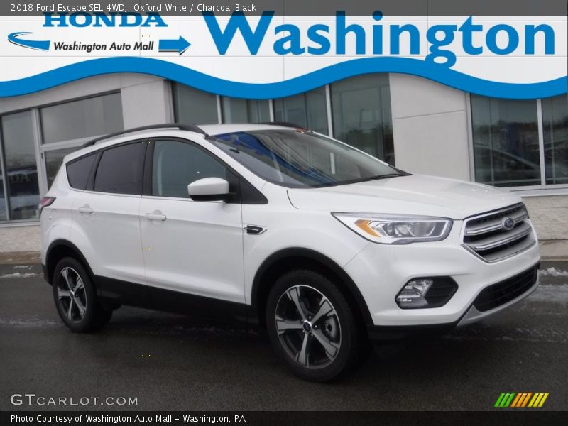 Oxford White / Charcoal Black 2018 Ford Escape SEL 4WD