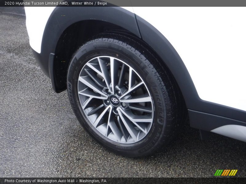 Winter White / Beige 2020 Hyundai Tucson Limited AWD