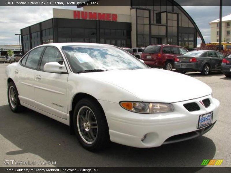 Arctic White / Black 2001 Pontiac Grand Prix GT Sedan
