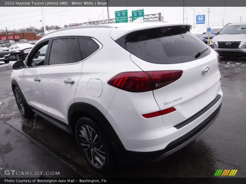 Winter White / Beige 2020 Hyundai Tucson Limited AWD