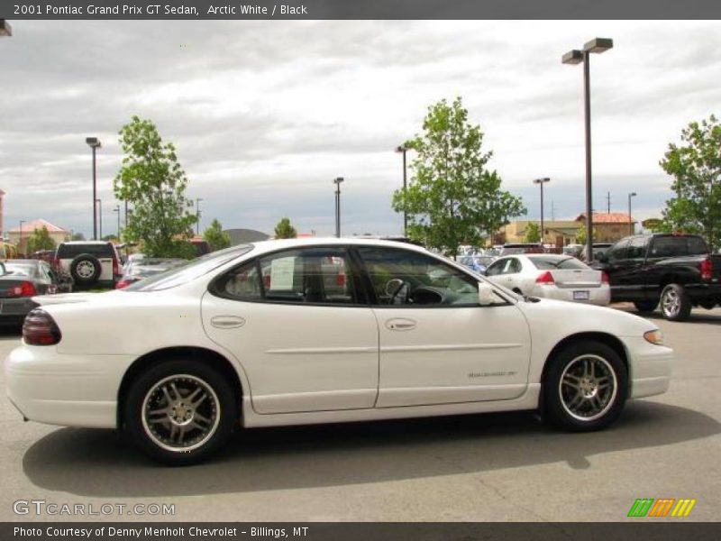 Arctic White / Black 2001 Pontiac Grand Prix GT Sedan