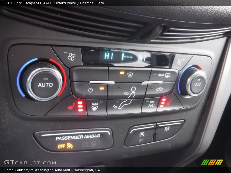 Oxford White / Charcoal Black 2018 Ford Escape SEL 4WD