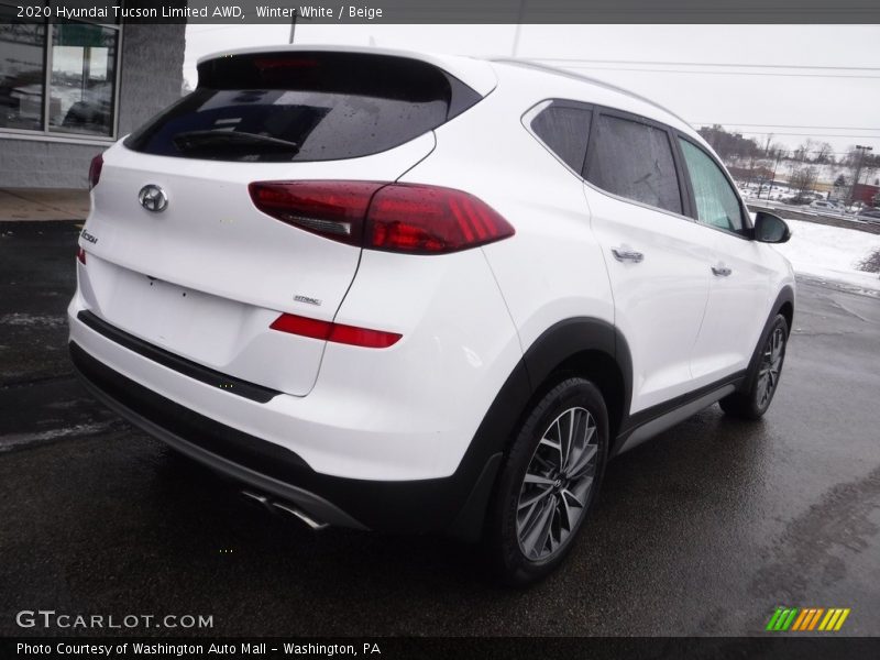 Winter White / Beige 2020 Hyundai Tucson Limited AWD