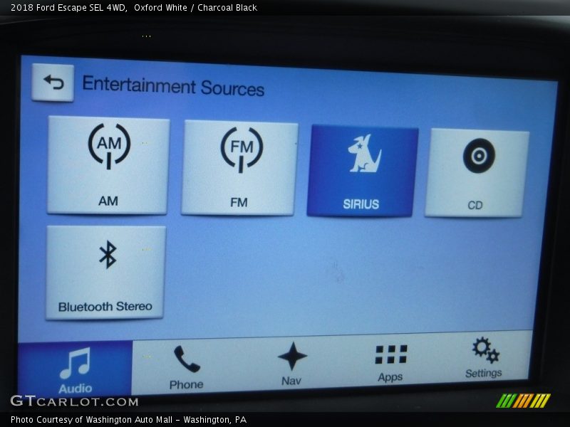 Oxford White / Charcoal Black 2018 Ford Escape SEL 4WD