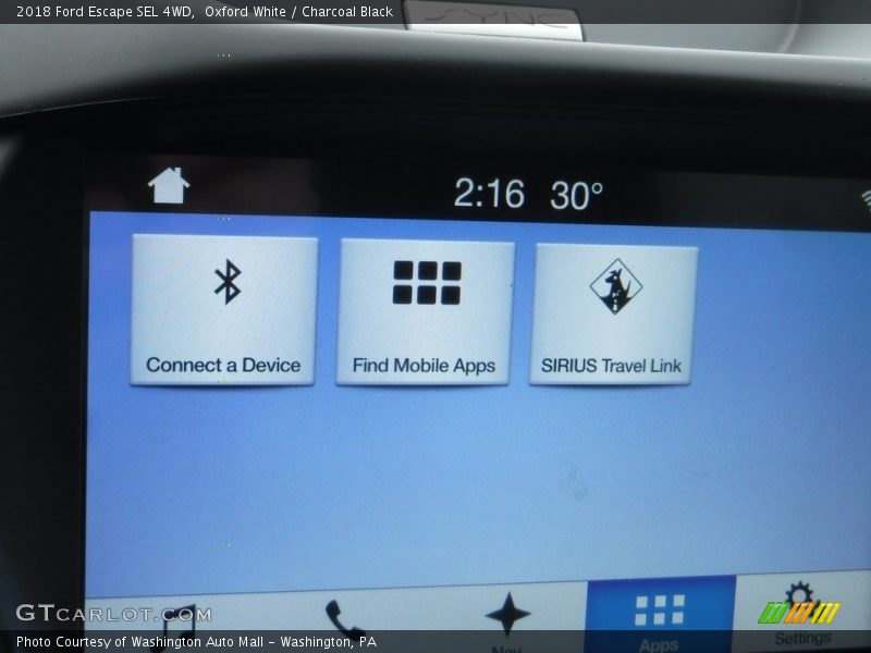 Oxford White / Charcoal Black 2018 Ford Escape SEL 4WD