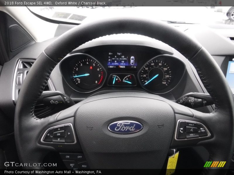 Oxford White / Charcoal Black 2018 Ford Escape SEL 4WD