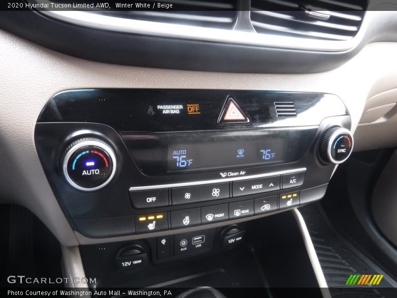 Winter White / Beige 2020 Hyundai Tucson Limited AWD