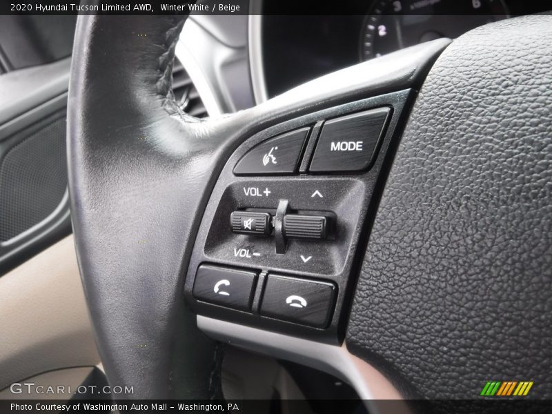 Winter White / Beige 2020 Hyundai Tucson Limited AWD