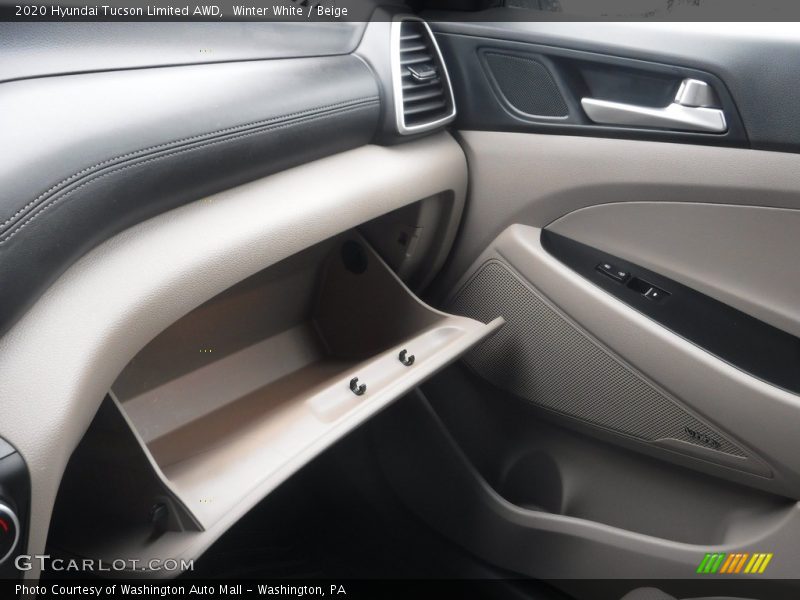 Winter White / Beige 2020 Hyundai Tucson Limited AWD