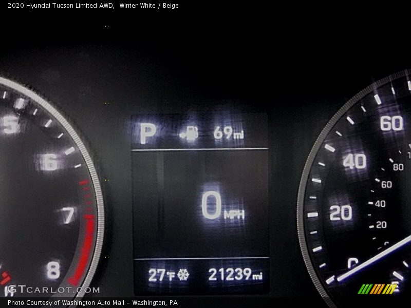 Winter White / Beige 2020 Hyundai Tucson Limited AWD