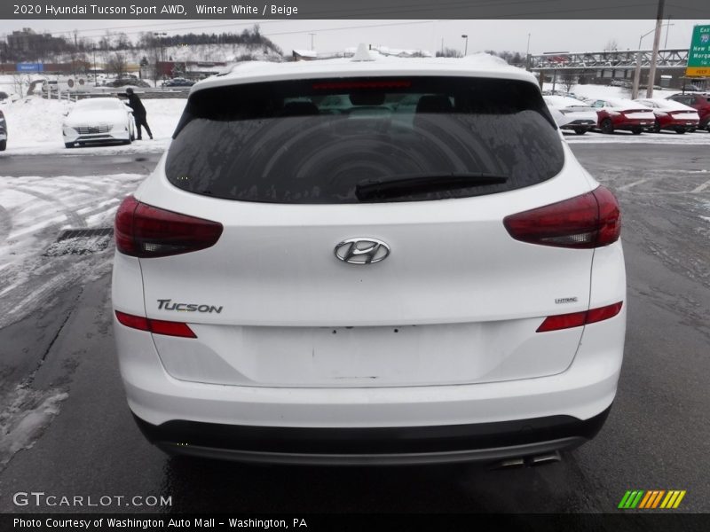 Winter White / Beige 2020 Hyundai Tucson Sport AWD