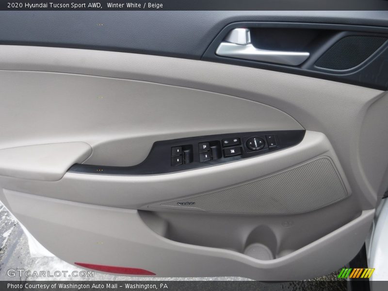 Winter White / Beige 2020 Hyundai Tucson Sport AWD