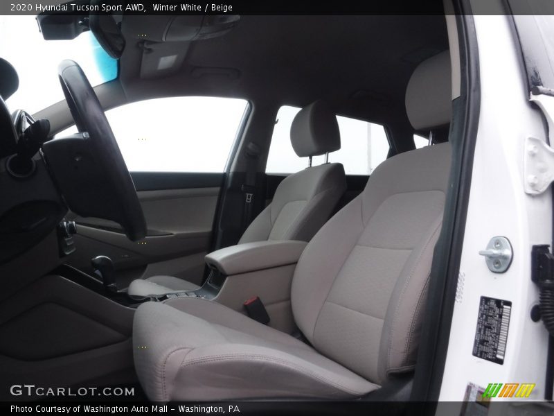 Winter White / Beige 2020 Hyundai Tucson Sport AWD