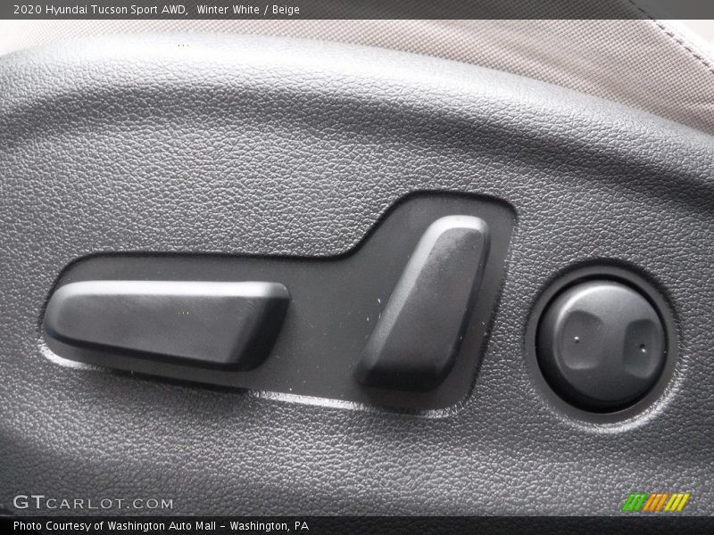 Winter White / Beige 2020 Hyundai Tucson Sport AWD