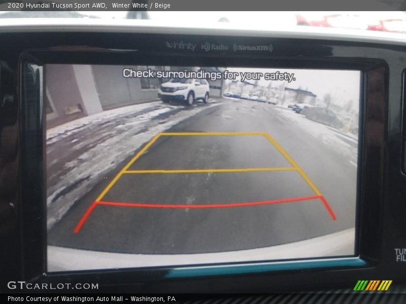 Winter White / Beige 2020 Hyundai Tucson Sport AWD