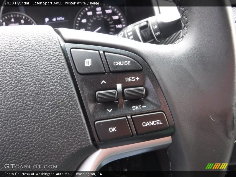 Winter White / Beige 2020 Hyundai Tucson Sport AWD