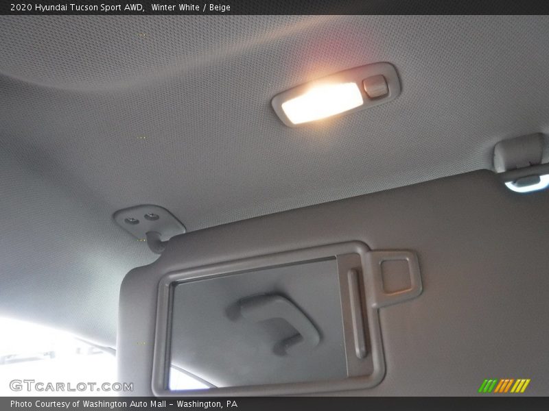 Winter White / Beige 2020 Hyundai Tucson Sport AWD