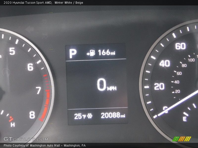 Winter White / Beige 2020 Hyundai Tucson Sport AWD