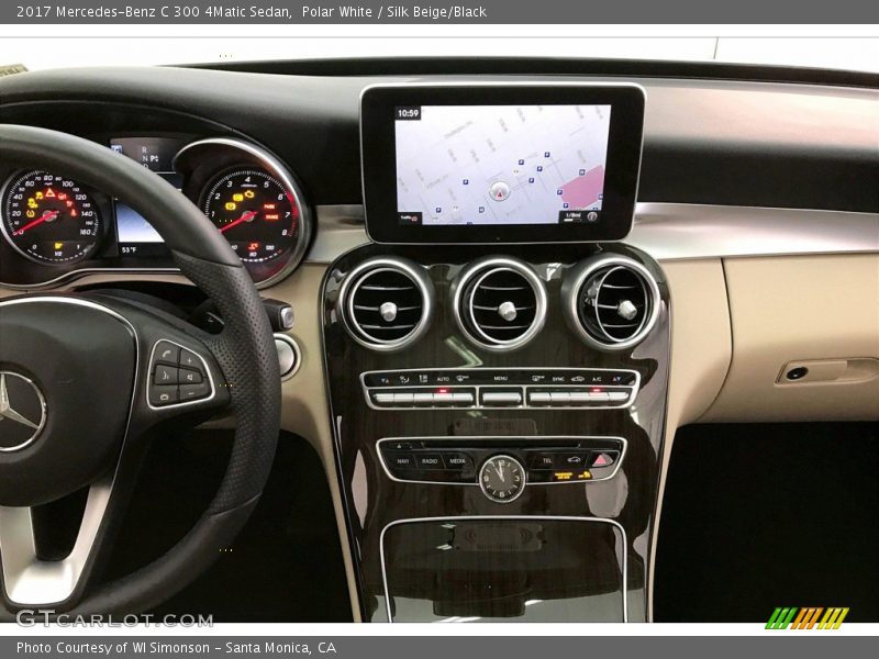 Polar White / Silk Beige/Black 2017 Mercedes-Benz C 300 4Matic Sedan