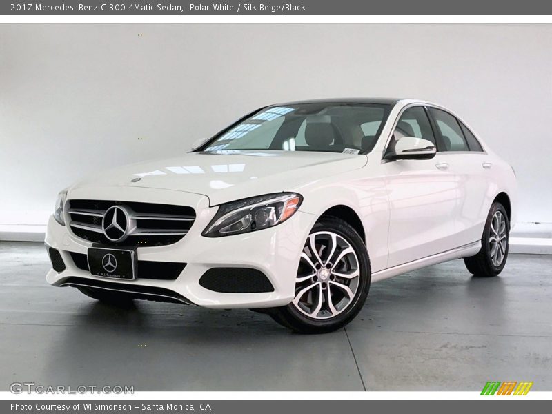 Polar White / Silk Beige/Black 2017 Mercedes-Benz C 300 4Matic Sedan