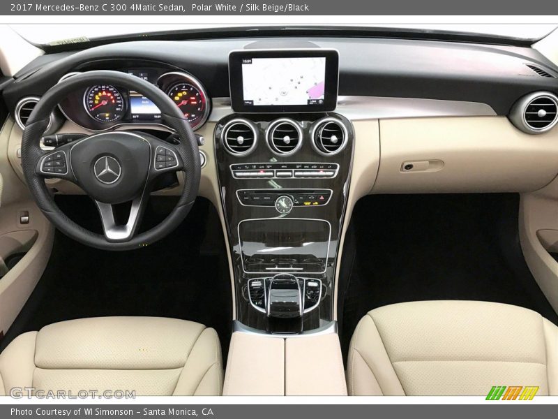 Polar White / Silk Beige/Black 2017 Mercedes-Benz C 300 4Matic Sedan
