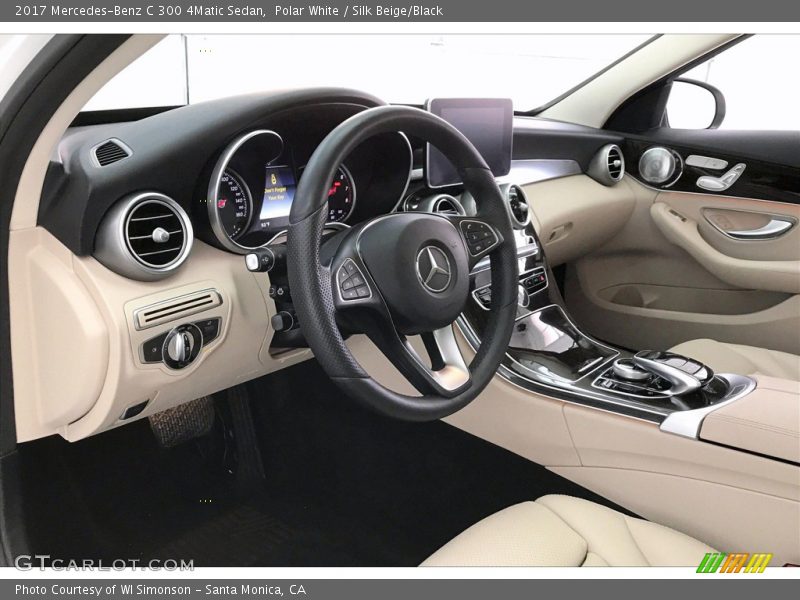Polar White / Silk Beige/Black 2017 Mercedes-Benz C 300 4Matic Sedan