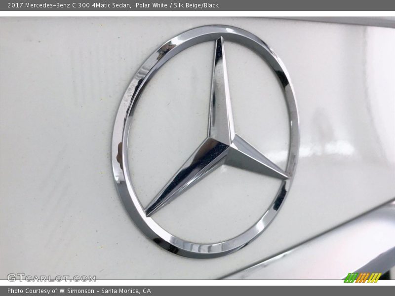 Polar White / Silk Beige/Black 2017 Mercedes-Benz C 300 4Matic Sedan