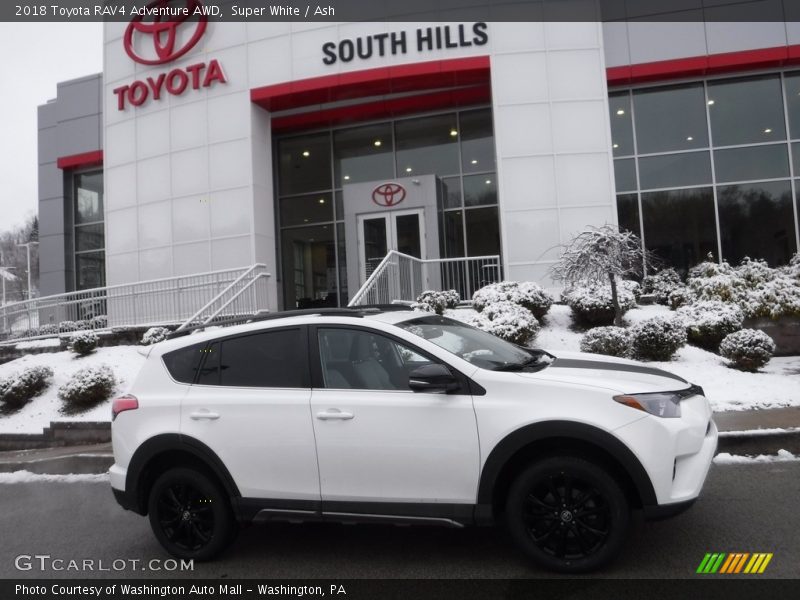 Super White / Ash 2018 Toyota RAV4 Adventure AWD