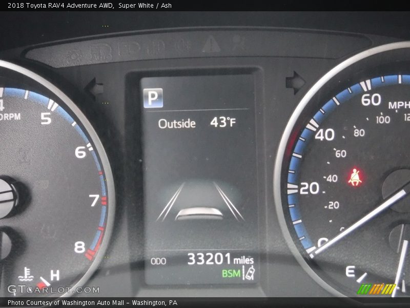 Super White / Ash 2018 Toyota RAV4 Adventure AWD