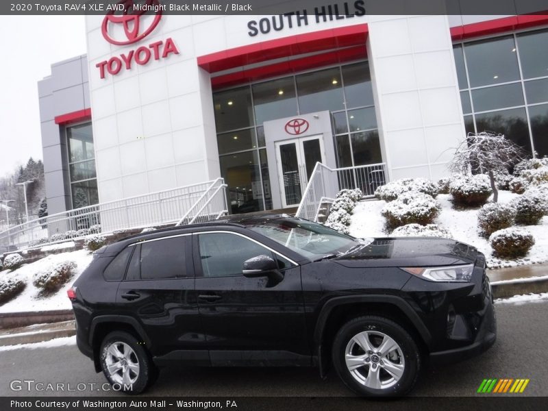 Midnight Black Metallic / Black 2020 Toyota RAV4 XLE AWD