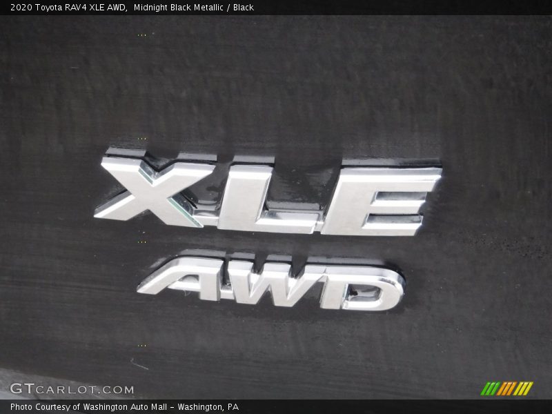 Midnight Black Metallic / Black 2020 Toyota RAV4 XLE AWD
