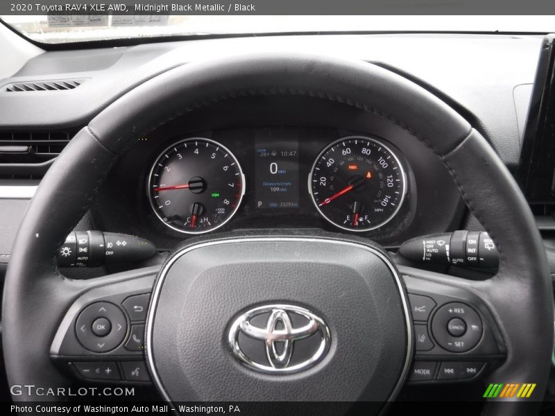 Midnight Black Metallic / Black 2020 Toyota RAV4 XLE AWD