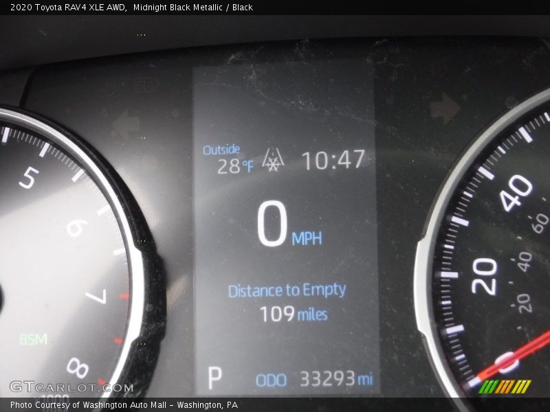 Midnight Black Metallic / Black 2020 Toyota RAV4 XLE AWD
