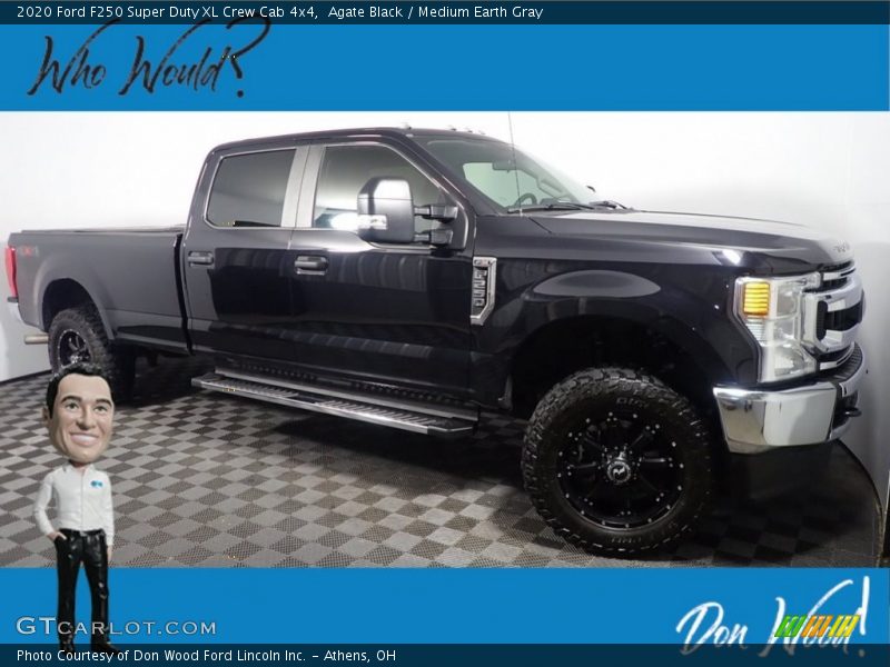 Agate Black / Medium Earth Gray 2020 Ford F250 Super Duty XL Crew Cab 4x4