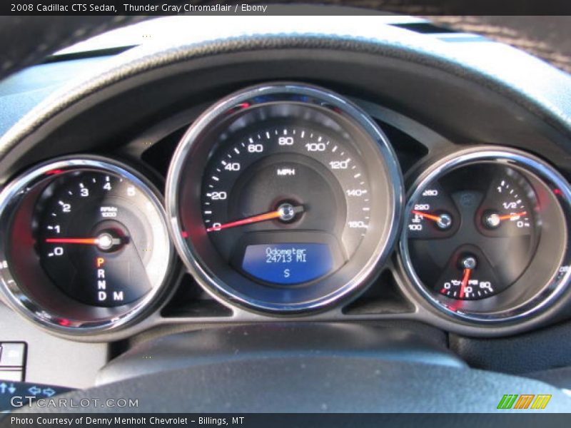 Thunder Gray Chromaflair / Ebony 2008 Cadillac CTS Sedan