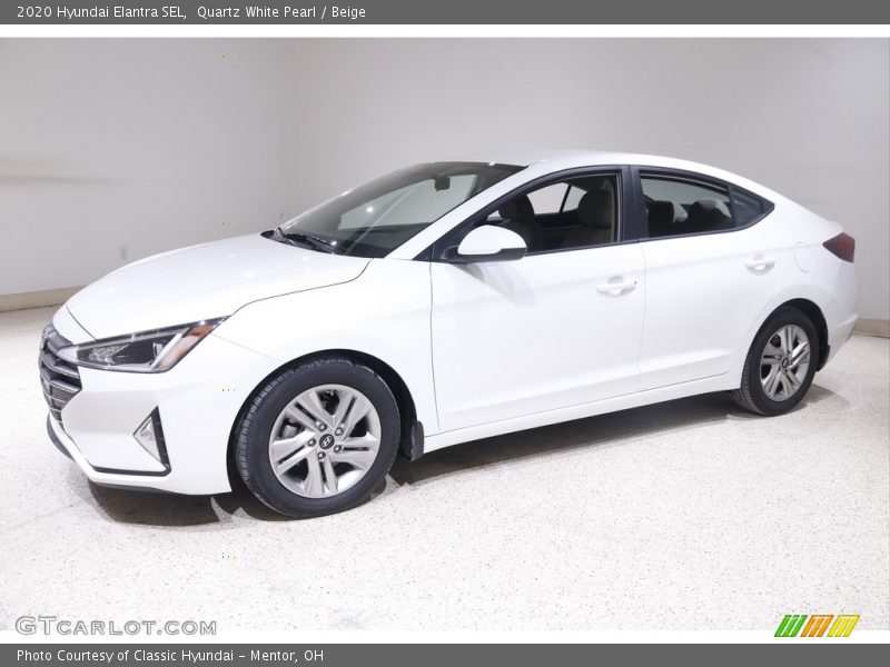 Quartz White Pearl / Beige 2020 Hyundai Elantra SEL